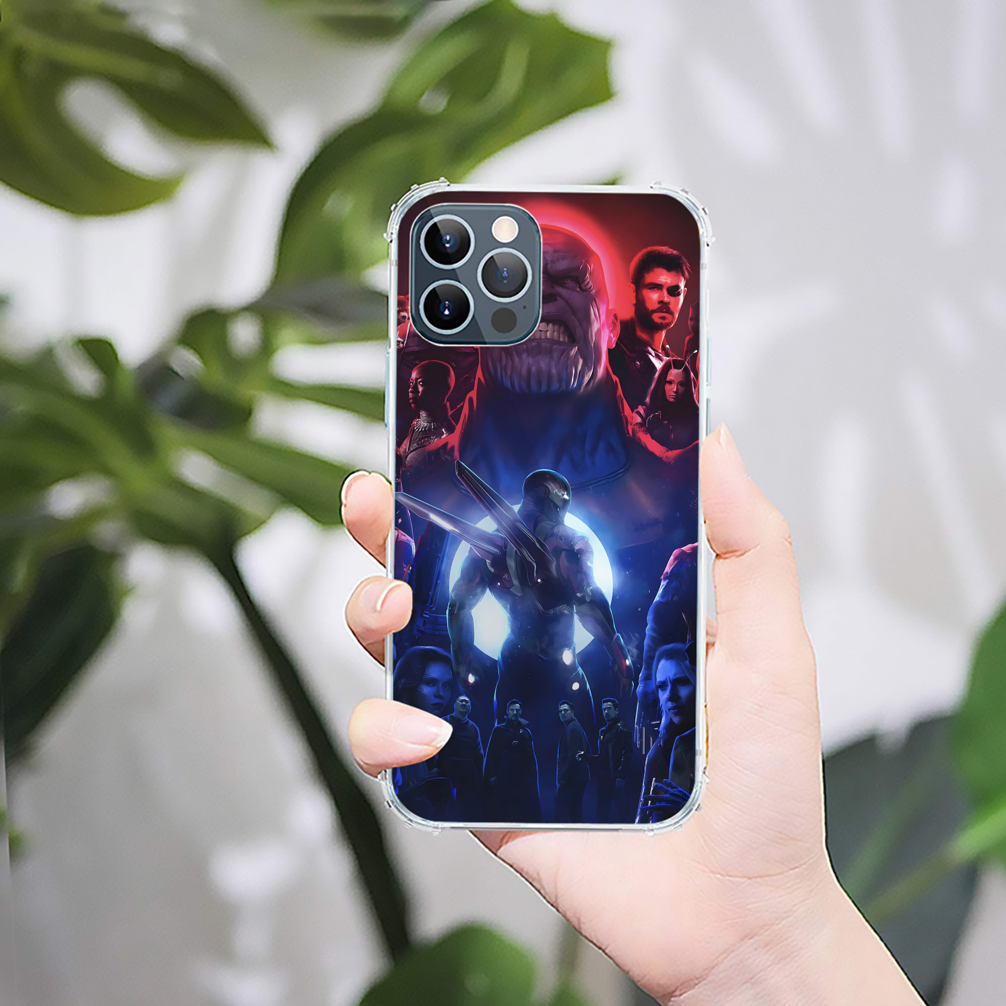（画像用） アベンジャーズ The Avengers 【iPhone 12シリーズ対応】透明スマホケース（クリアソフトケース）